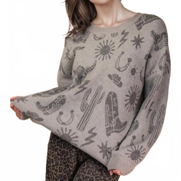 VERY J Sweaters - NEW VERY J desert sky knit sweater in gray